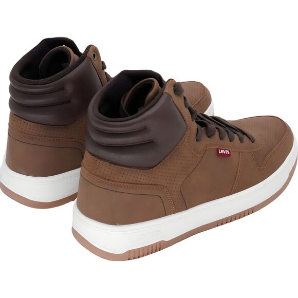 Levi's Drive High Top Sneakers Tan Brown Casual Streetwear Mens US 8.5M - Picture 3 of 6